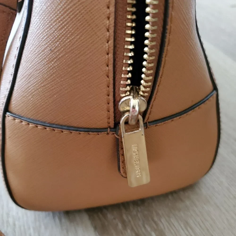 Michael Kors Saffiano Leather Crossbody Satchel and Bi-fold Wallet